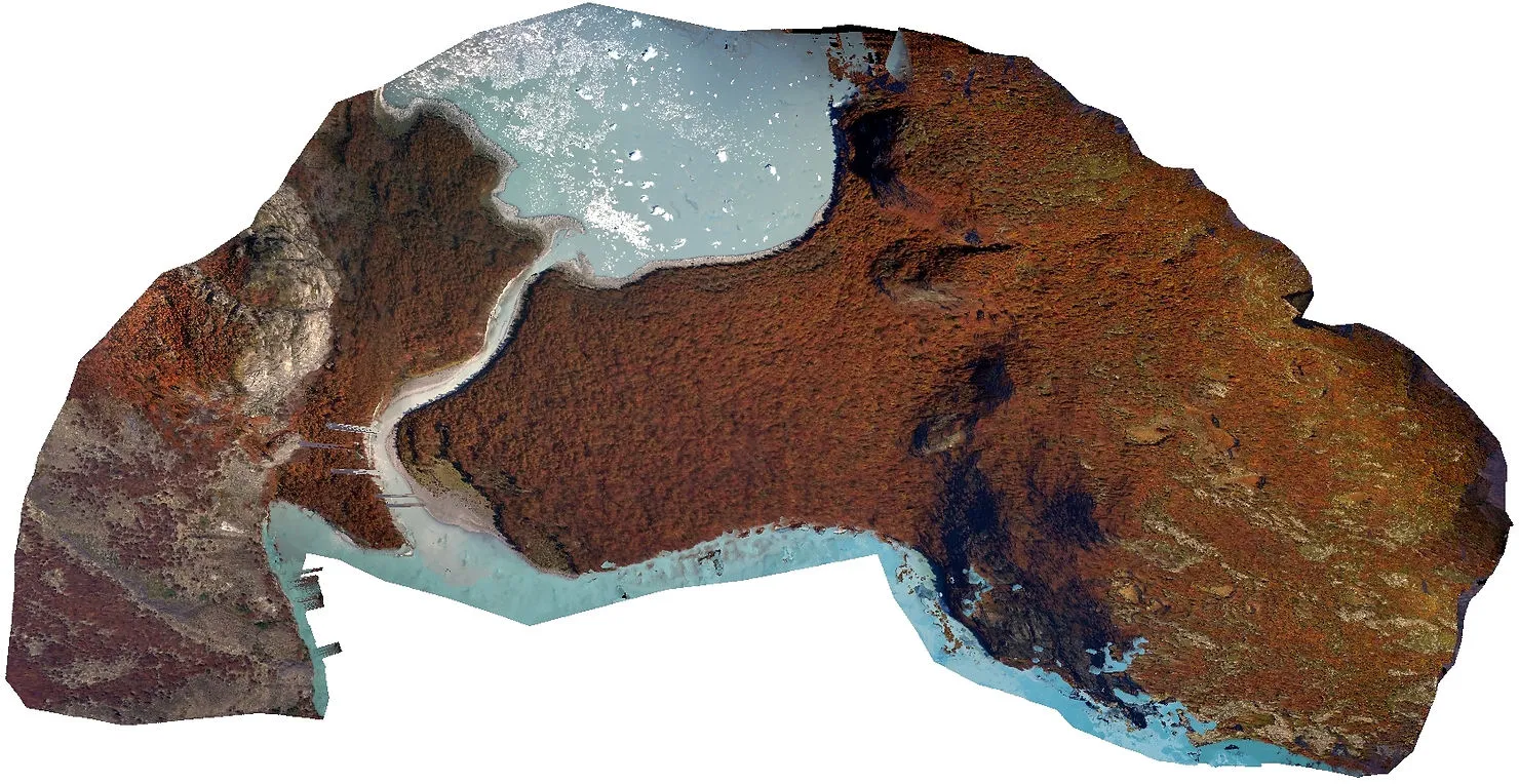Etape à l'estancia, décollage entre les icebergs